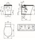 Wc a pavimento BTW Ideal Standard Connect Air con Aquablade E0049