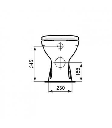 Wc a pavimento con scarico a parete Ceramica Dolomite Quarzo E8863