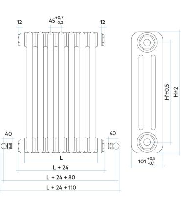 RADIAT.TESI 765/3 EL.40 BLANC