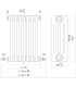 Radiatore Irsap Tesi 4 colonne bianco H 220 cm