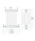 Radiatore Irsap Tesi 6 colonne bianco H 200 cm