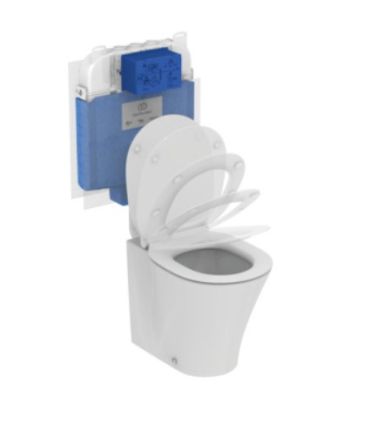 Wc a pavimento BTW Ideal Standard Connect Air con Aquablade E0049