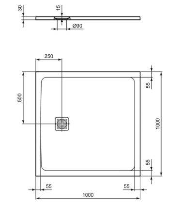 copy of Ideal Standard Ultraflat S rectangular shower tray