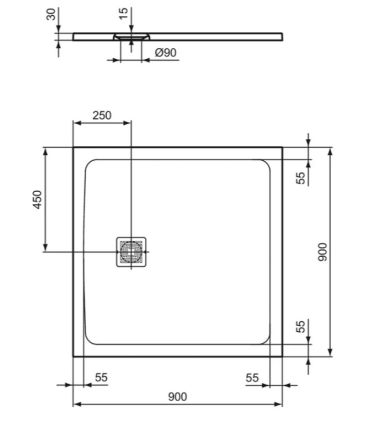 copy of Ideal Standard Ultraflat S rectangular shower tray