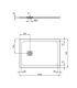 Piatto doccia Ideal Standard Ultra Flat S+ rettangolare con scarico lato corto