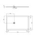 Piatto doccia Ideal Standard Ultra Flat S+ rettangolare con scarico lato corto