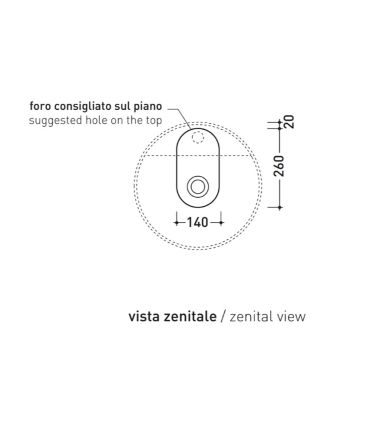 Lavabo da appoggio con piano rubinetteria Flaminia Twin TW42A