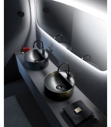 Lavabo da appoggio con piano rubinetteria Flaminia Twin TW42A