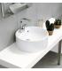 Countertop washbasin with Flaminia Twin tap ledge