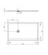 Piatto doccia Ideal Standard Ultra Flat S+ rettangolare con scarico lato corto