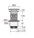 Silfra Wa111 piletta di scarico Lavabo 1"1/4 diametro 64 Up&Down