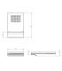 Cristina Rubinetterie Pd335 soffione A soffitto quadrato 36X55 Led