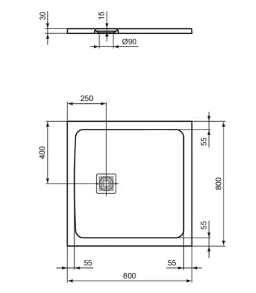 copy of Ideal Standard Ultraflat S rectangular shower tray