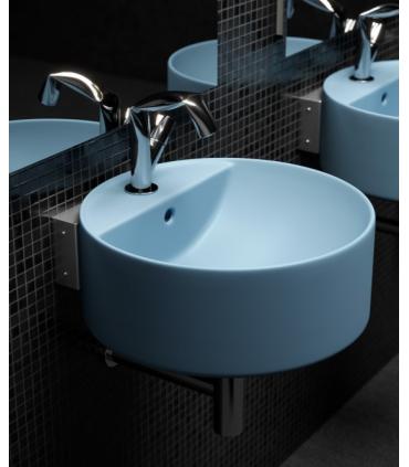 Lavabo da appoggio con piano rubinetteria Flaminia Twin TW42A