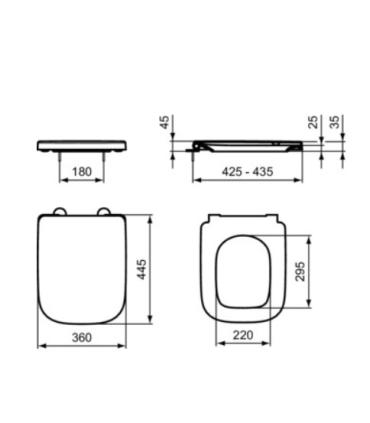 Siège baquet Ideal Standard série I.Life S