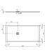 Piatto doccia Ideal Standard Ultra Flat S+ rettangolare con scarico lato corto