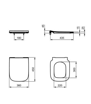 Ideal Standard I.Life A Slim seat with metal hinges
