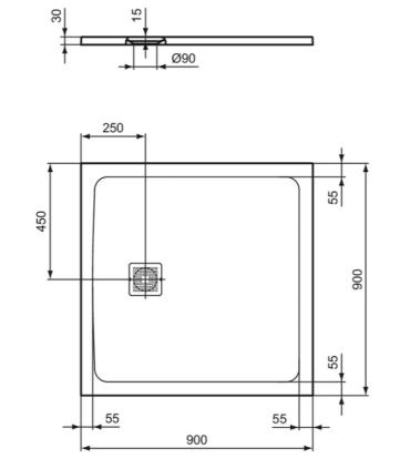 copy of Ideal Standard Ultraflat S rectangular shower tray