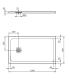 Piatto doccia Ideal Standard Ultra Flat S+ rettangolare con scarico lato corto