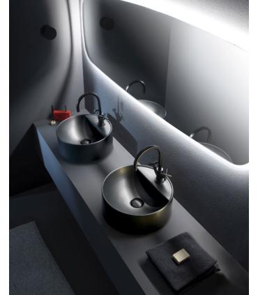 Lavabo da appoggio con piano rubinetteria Flaminia Twin TW42A