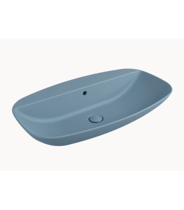 Lavabo a parete Ceramica Flaminia Nudaslim con piano rubinetteria