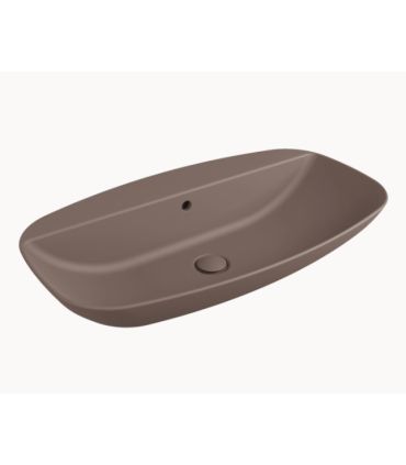 Lavabo a parete Ceramica Flaminia Nudaslim con piano rubinetteria
