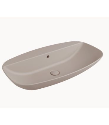 Lavabo a parete Ceramica Flaminia Nudaslim con piano rubinetteria