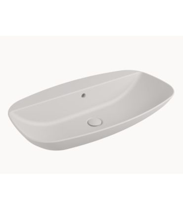 Lavabo a parete Ceramica Flaminia Nudaslim con piano rubinetteria