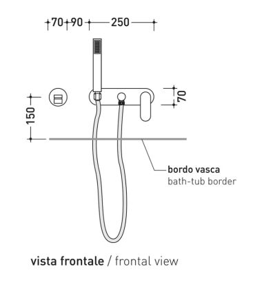 Concealed bath mixer Ceramica Flaminia One 112570 series