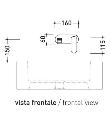 Single plate basin mixer Ceramica Flaminia One 113058 series