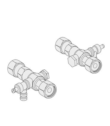 Set stopvalves straight 3/4'' heating Vaillant 306201