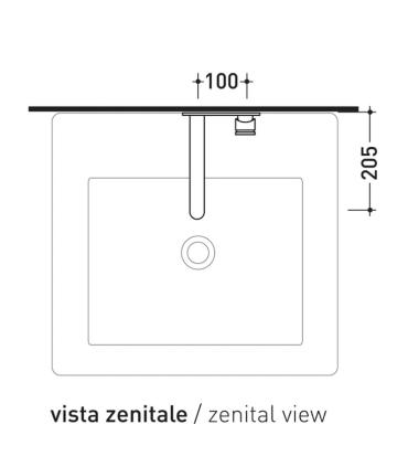 Single plate basin mixer Ceramica Flaminia One 113058 series