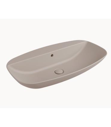 Lavabo a parete Ceramica Flaminia Nudaslim con piano rubinetteria