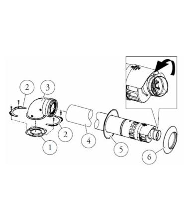 Kit fumi orizzontale 60/100 con terminale orientabile Immergas 3.024267