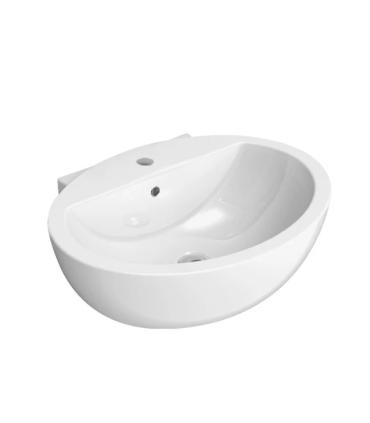 Lavabo da appoggio o sospeso Ceramica Flaminia serie Dip Dp481 bianco