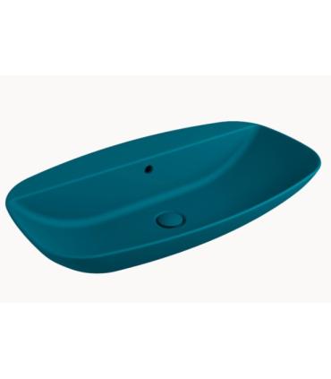 Lavabo a parete Ceramica Flaminia Nudaslim con piano rubinetteria