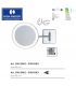 Magnifying mirror single arm with electrical outlet, Koh-i-noor collection Disc