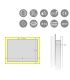 Mirror, Koh-i-noor, Mate 4 Led Series, Model L46023, with lu frame