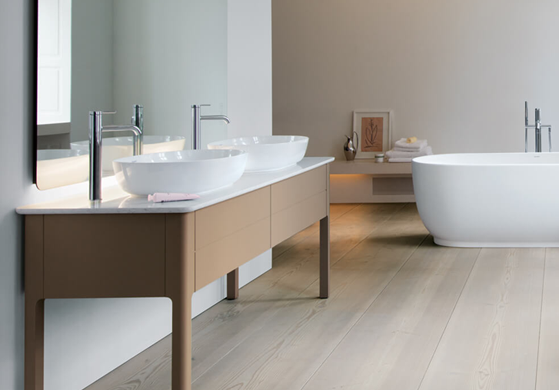 MOBILE BAGNO SOSPESO EFFETTO LEGNO NOCE SCURO 120CM E SPECCHIO A