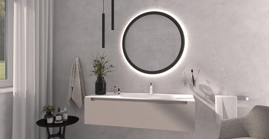 Bathroom mirrors with LED light