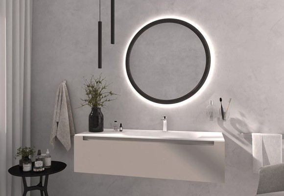 Bathroom mirrors with LED light