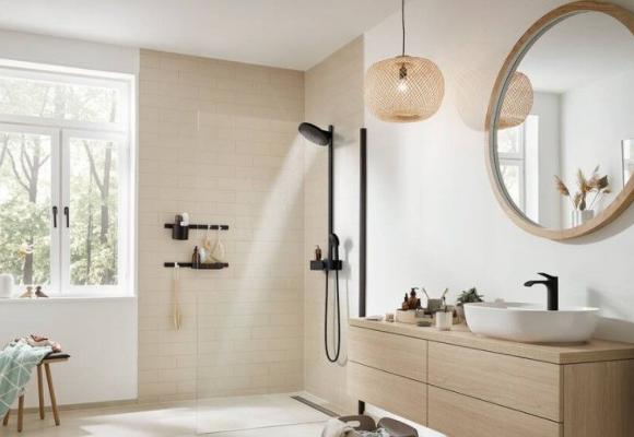 Salle de bain noire : la collection Pulsify de Hansgrohe
